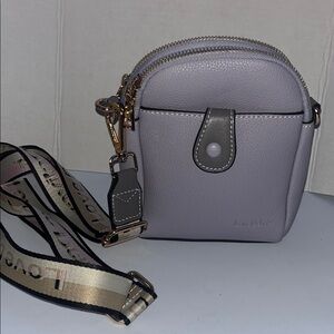Love Deliver lavender crossbody purse- like new